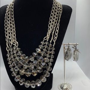 Necklace and earrings